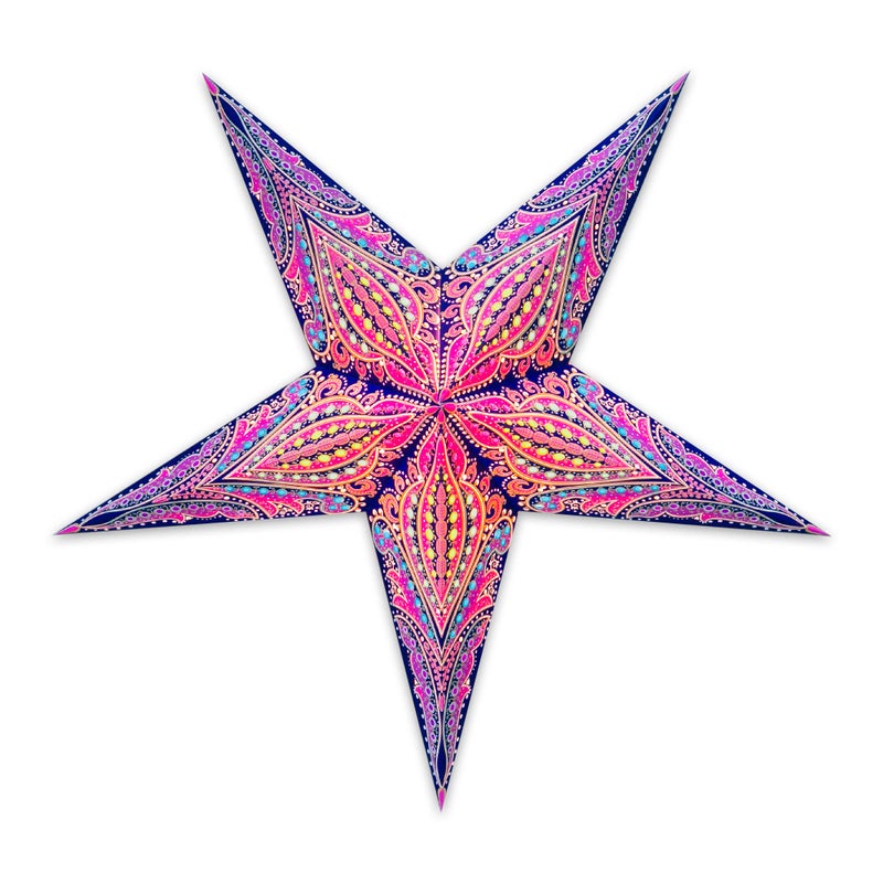GalaxyArts - Queen (Blue Pink, Medium) - Paper Star Lantern - Image 1